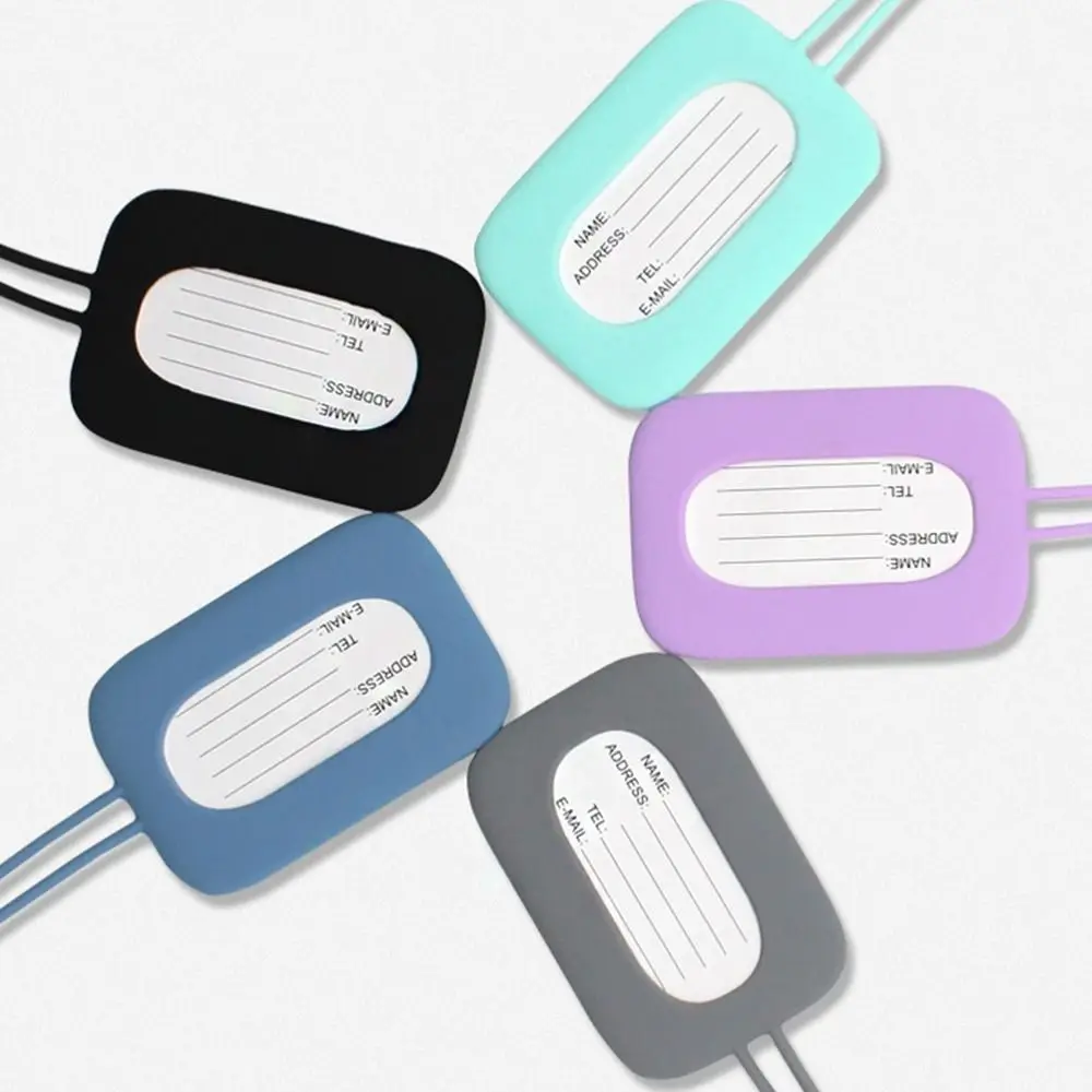 

Name Luggage Tag Silicone Luggage Tag Address Label Boarding Pass Airplane Suitcase Tag Baggage Name Tags
