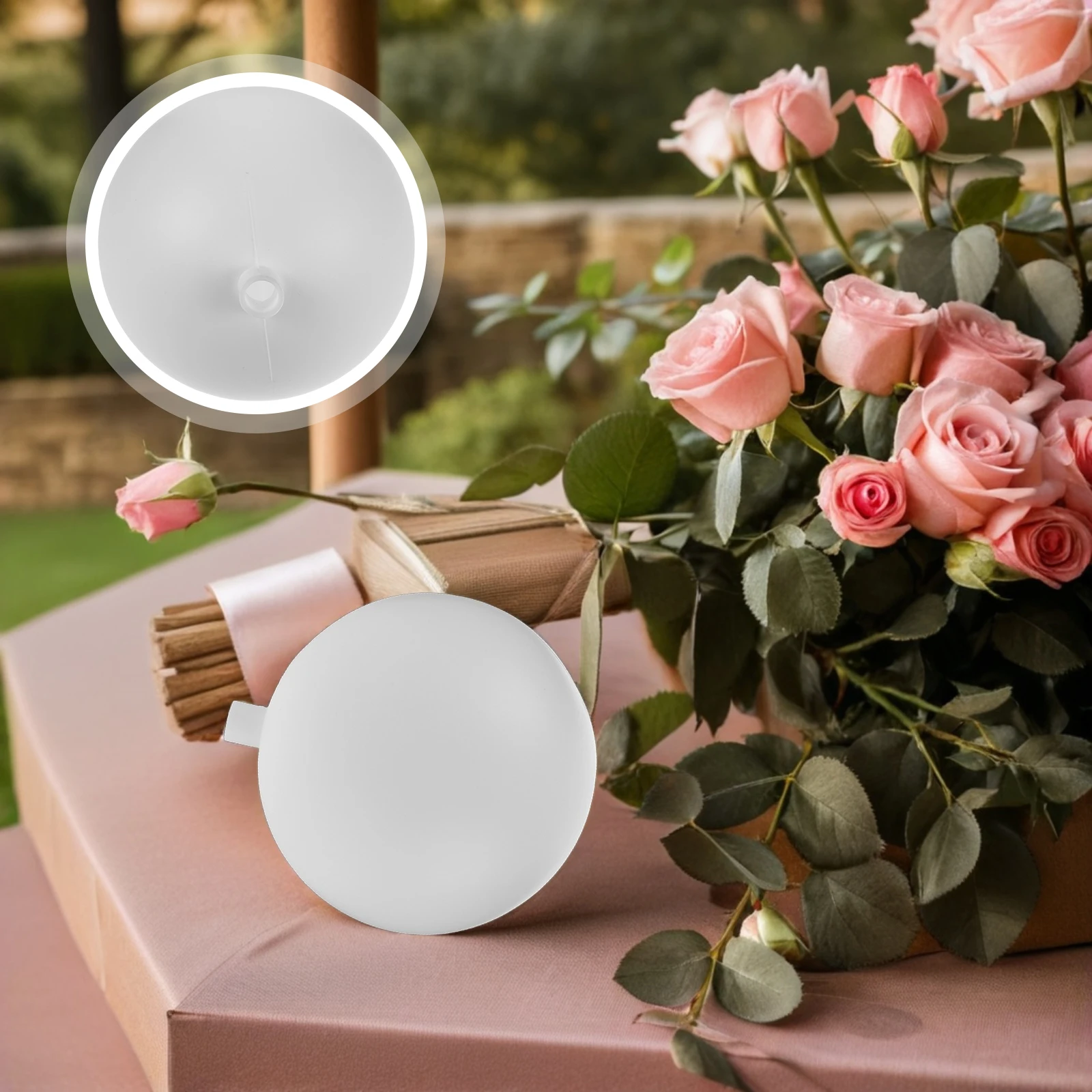 

2Pcs Plastic Globe Lampshade Round Light Cover G4 Socket for Wedding Lawn Decor Modern Light Fixture Replacement