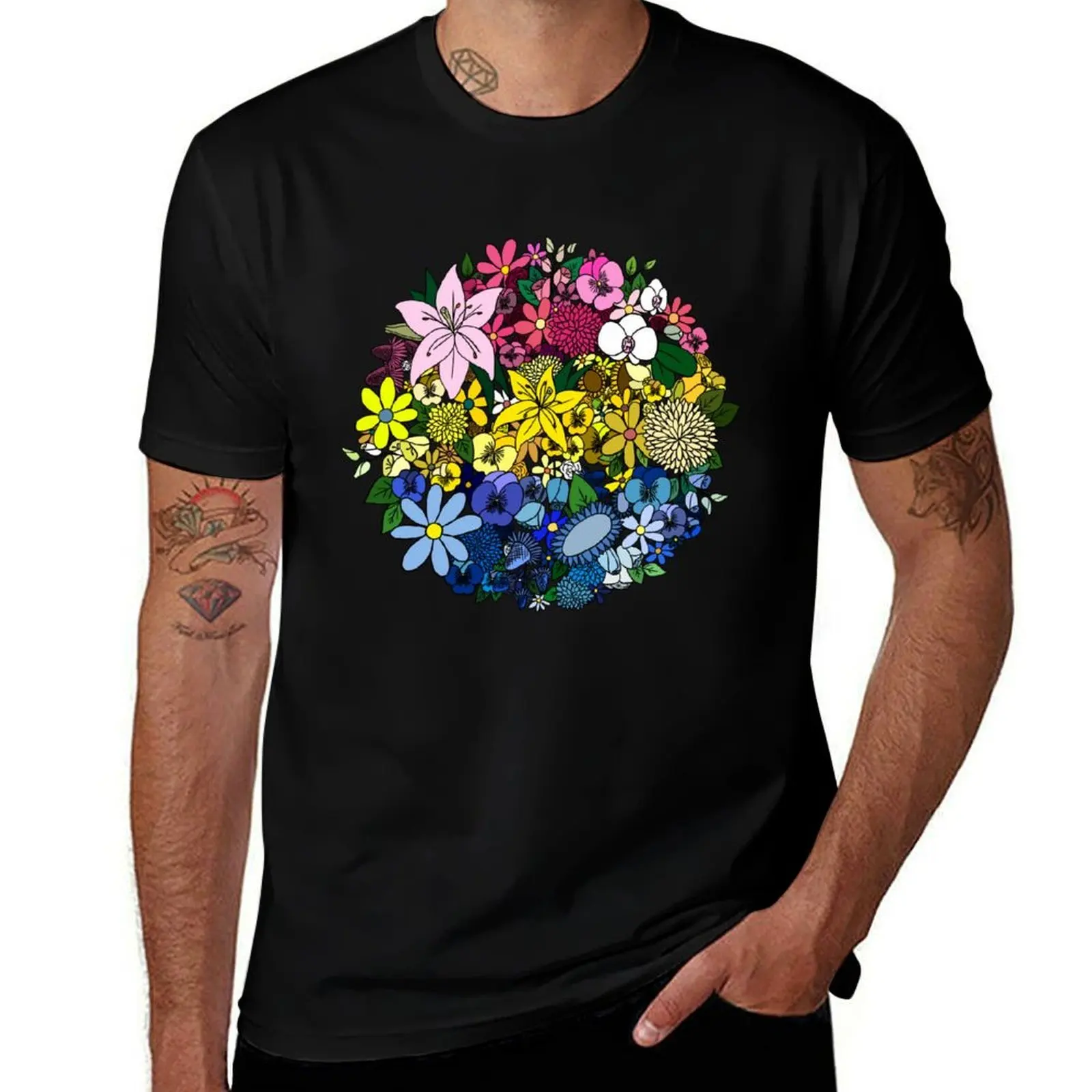 Pan Pride Flowers T-Shirt Moisture Wicking Quick Dry Tee