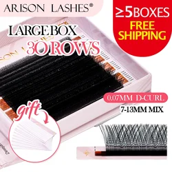 ARISON 0.07 D 7-13mm Large Box YY Lashes Cilios yy Double Tip Y-shape Eyelashes Extension Soft Invividual Volume Eyelash