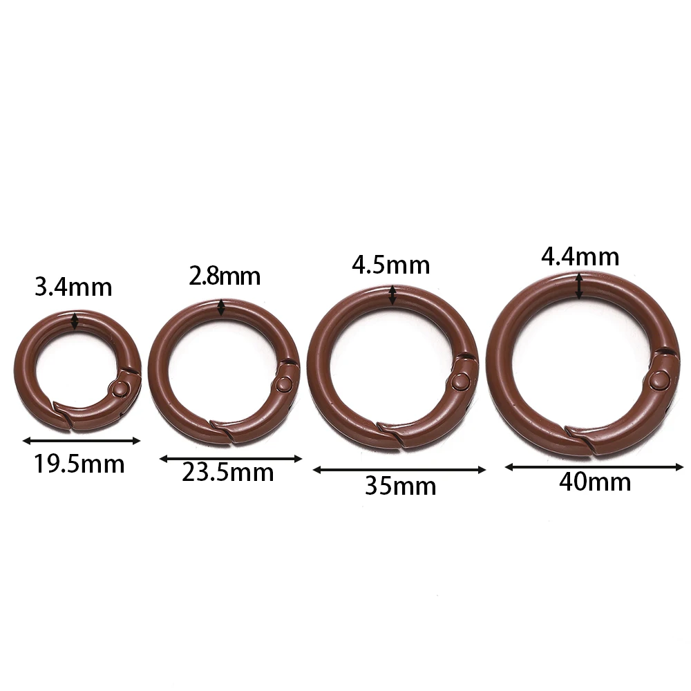 2/5pcs Alloy Multi-size Round Spring O Ring Openable Circle Keyring Connector for DIY Keychain Bag Charm Jewelry Making Supplies