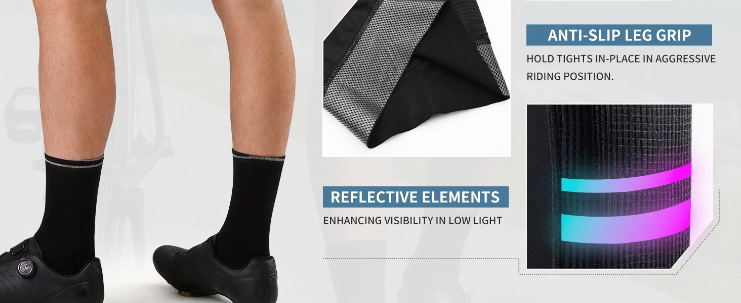 WOSAWE Herren Sommer-Radlerhose mit 3D-Polsterung, atmungsaktive Fahrradhose mit Handytasche, reflektierend, rutschfest, für MTB und Straßenfahrten – Detail 3