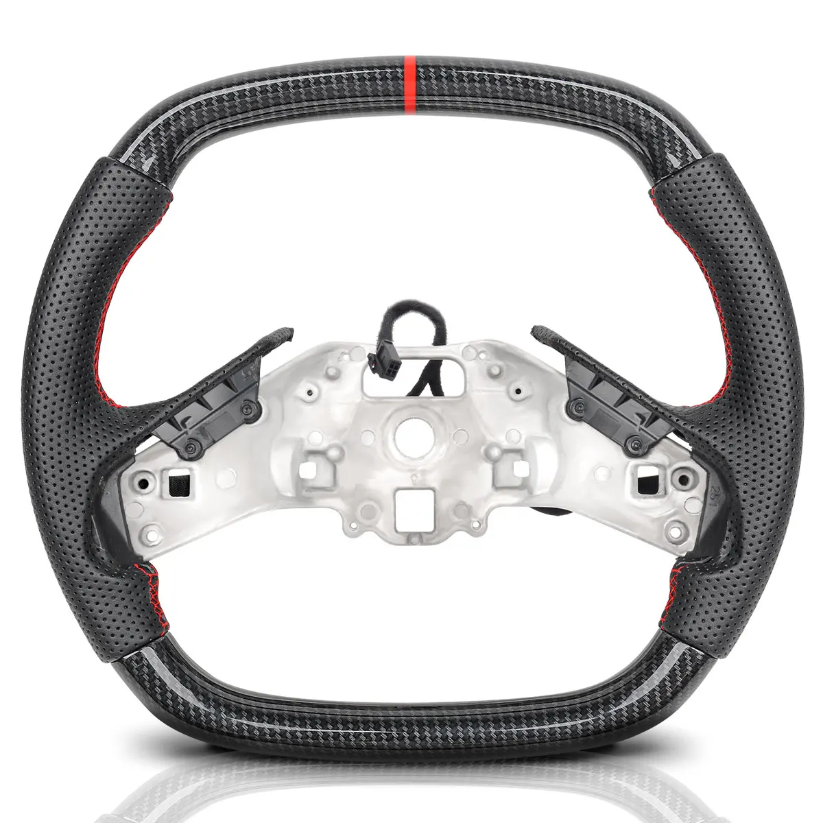 

Hydro-Dip Carbon Fiber Steering Wheel For Chevrolet Corvette C8 2020 2021 2022 2023 2024 Perforated Leather Racing Wheel
