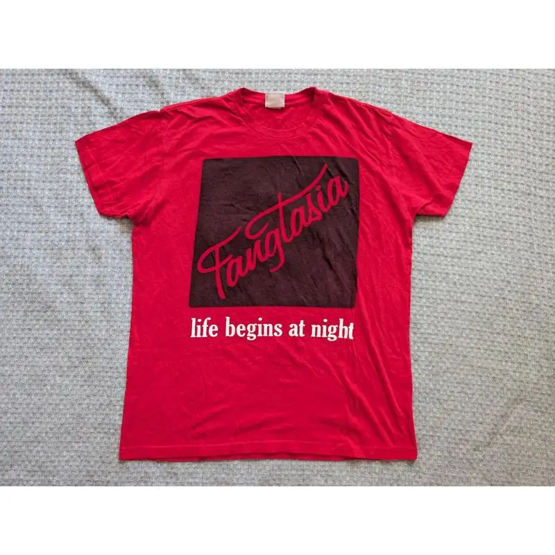 تي شيرت True Blood Fangtasia تي شيرت رجالي كبير أحمر HBO Bar Life يبدأ في التلفزيون الليلي 2008