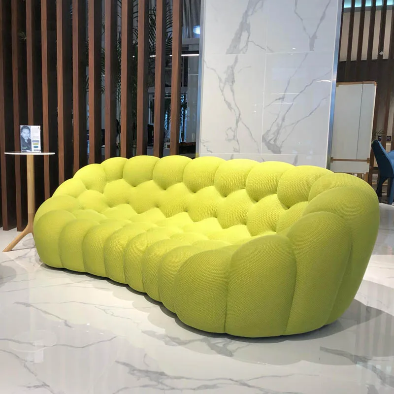 Luxury Living Room Furniture 3 Seater Fabric Velvet Roche Bobois Bubble Sofa  Chesterfield Set Modular Teddy Fabric Sofa Set