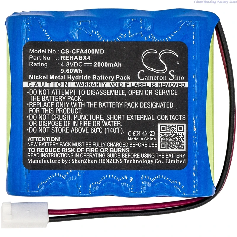 Cameron Sino 4.8V 2000mAh Medical Battery REHABX4 for Cefar 2652, Activ X 4, ActivX4, Rehab X 4, RehabX4 +TOOL