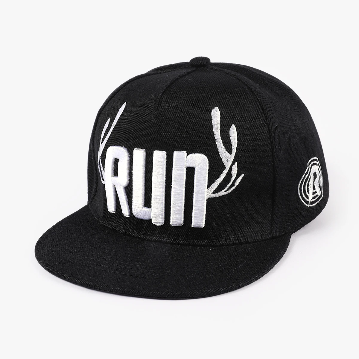 Embroidered lettered antler fedora baseball cap - Hip-hop trend style - Suitable for street performances and daily use - Pairing