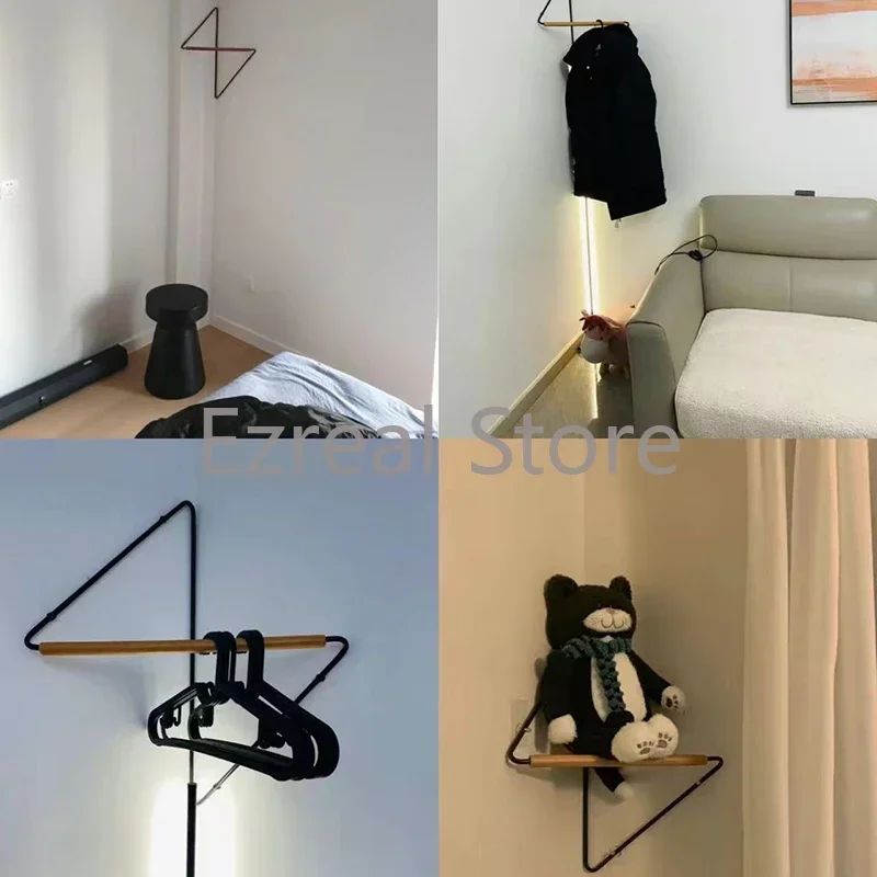 Colgador de esquina para el hogar, Perchero de ropa de diseño minimalista, perchero decorativo para pared, baño, muebles de entrada creativos HY