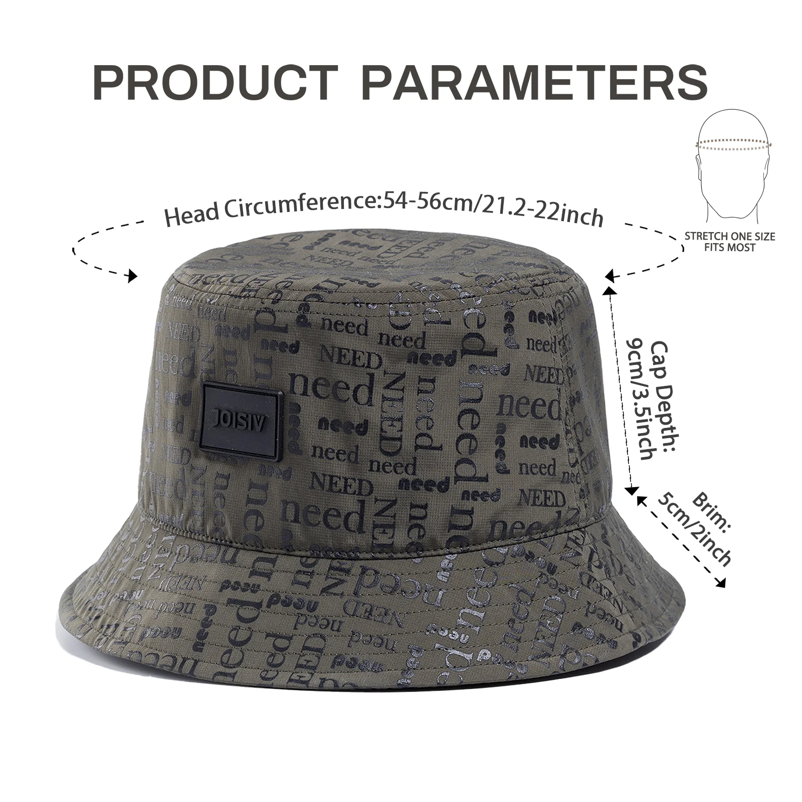 JOISIV New Fashion Printed Casual Bucket Hat, Unisex, Lightweight Breathable Cotton, Ideal for Outdoor Travel, Camping & Leisure