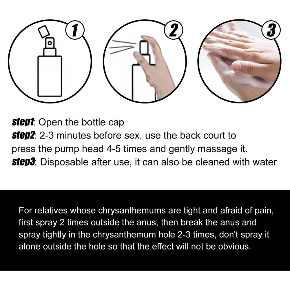 Anal Pleasure Gel Squirt for Gay Butt Loosely Sprayer Arousal Stimulant Enhanced Sensation Safe Harmless Orgasm Penetration - Image 4