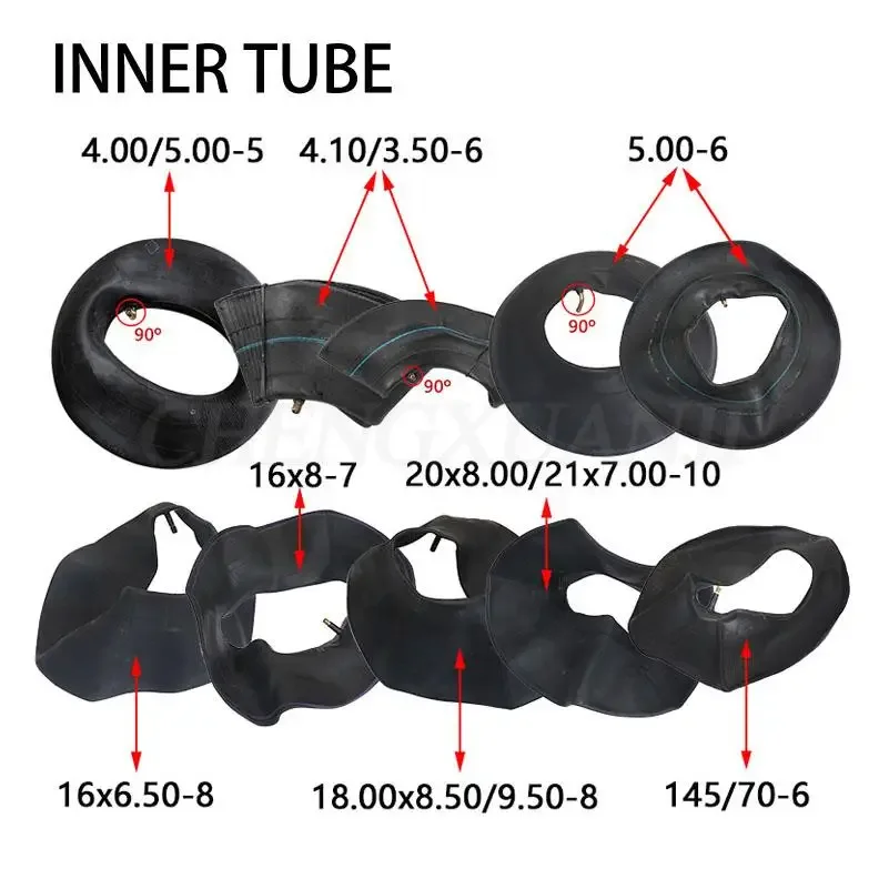 Motocycle 3.50/4.00-6 4.10/3.50-6 5.00-6 4.10/3.50-5 20x8 / 21x7-10 16x8-7Tire Inner Tube For Electric Scooter