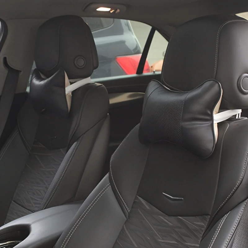 سيارة مسند الرأس بالمقعد ضبط النفس سلامة السيارات رئيس الرقبة الراحة الاسترخاء وسادة وسادة وسادة تنفس شبكة مقعد السيارة الرقبة حامي وسادة #6