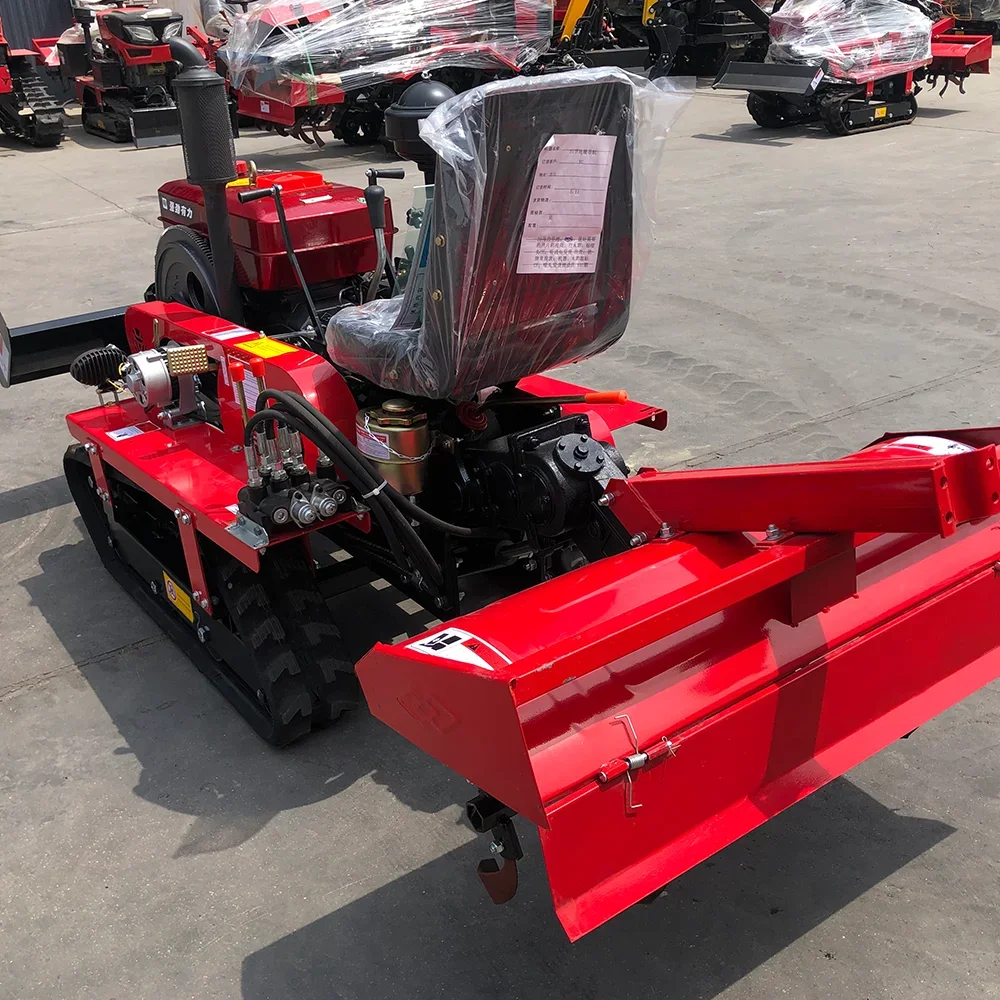 25 Hp Power Diesel Engine Small Crawler Tractor Rotary Tiller on Cheap Price