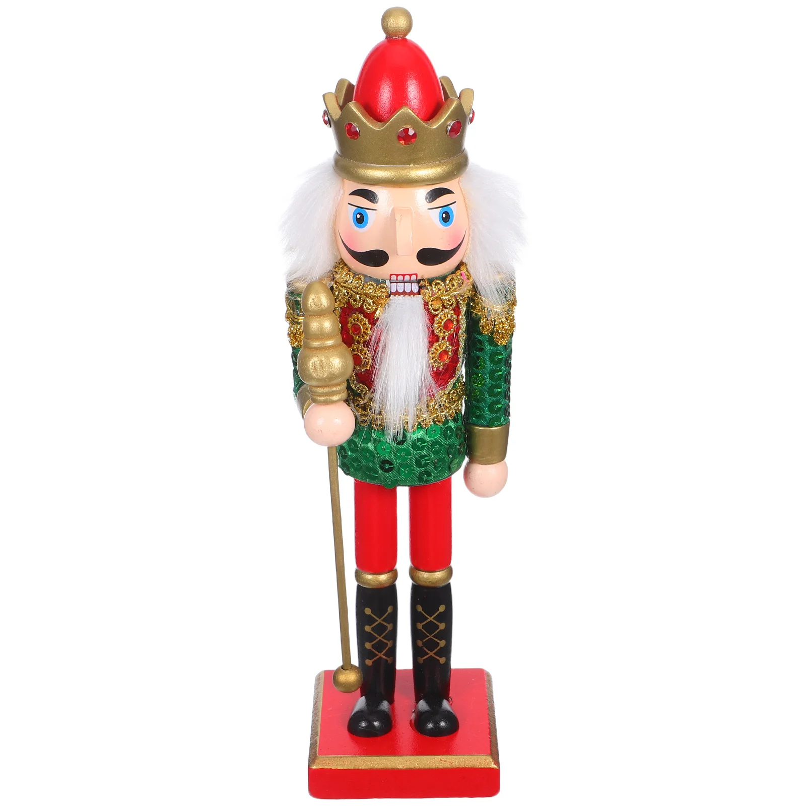 

Wooden Nutcracker Soldier 25cm Classic Xmas Nutcracker Table Centerpiece Holiday Fireplace Decoration Christmas Tree Ornament