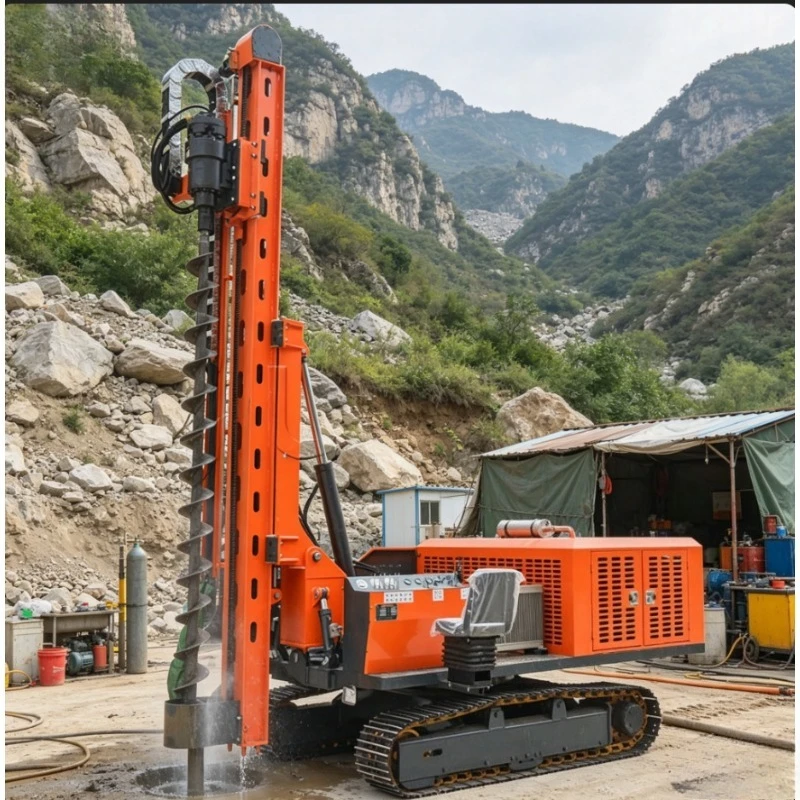 Customized New Crawler Photovoltaic Pile Driver Drilling Rig Construction Well Foundation Pile Driver Core Pump Component