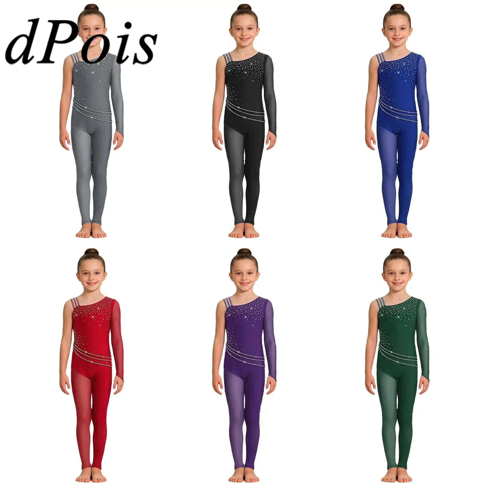 Ballett-Tanzkostüm für Teenager-Mädchen, Eiskunstlauf- und Rhythmische Gymnastik-Anzug, Kinder-Akrobatik-Bodysuit, Einteiler