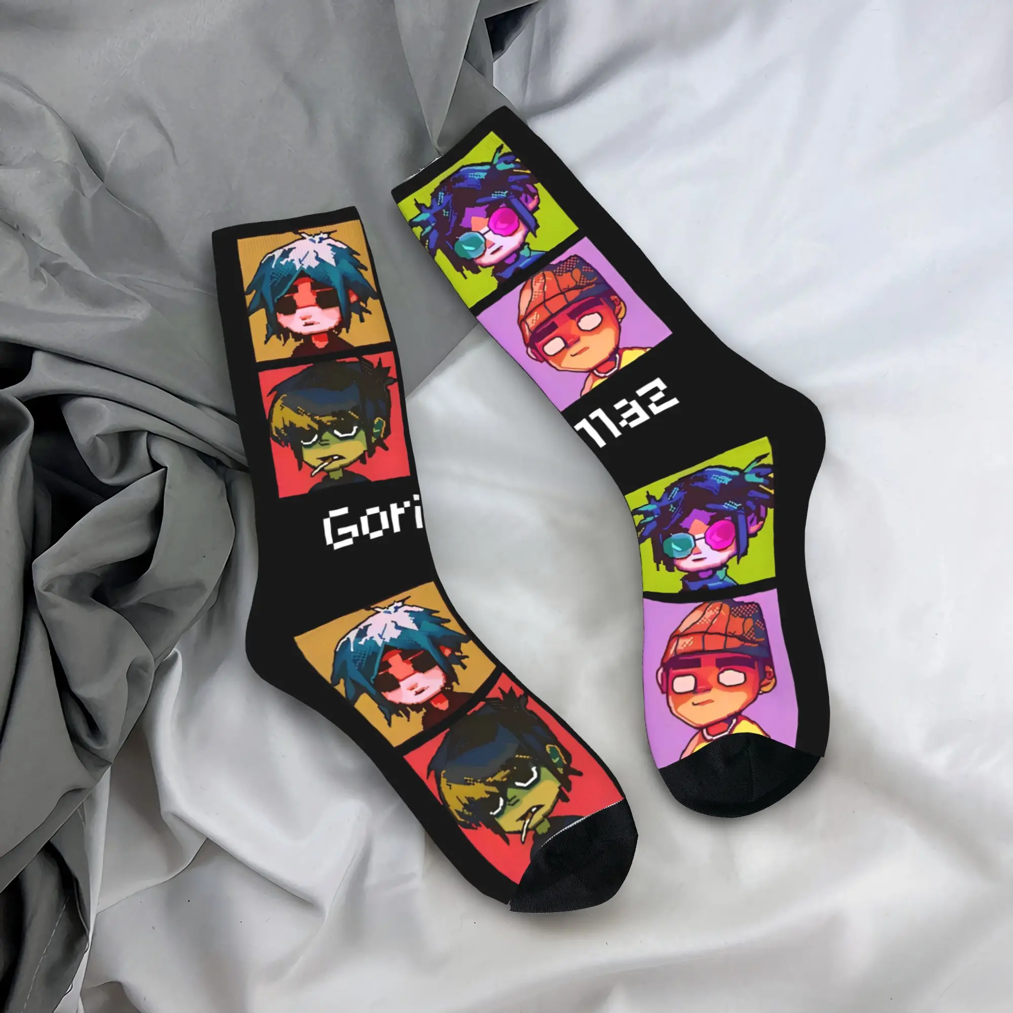 

Music Band G-gorillazs Socks Autumn Stockings Trendy Adults Men Medium Soft Socks Pattern Skateboard Anti Sweat Socks