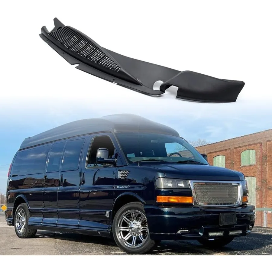 

Матовый черный дефлектор от дождя, крышка капота, вентиляционное отверстие для Chevrolet Express и GMC Savana 1996 года выпуска, стеклоочиститель со стороны водителя