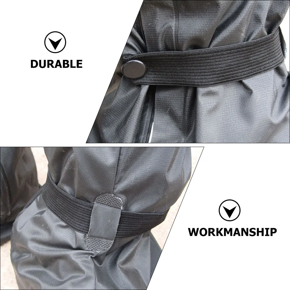 

Waterproof Rain Boots Black Foldable Over the knee Portable Protective Overshoes Reusable Shoe Covers Travel Camping Anti slip