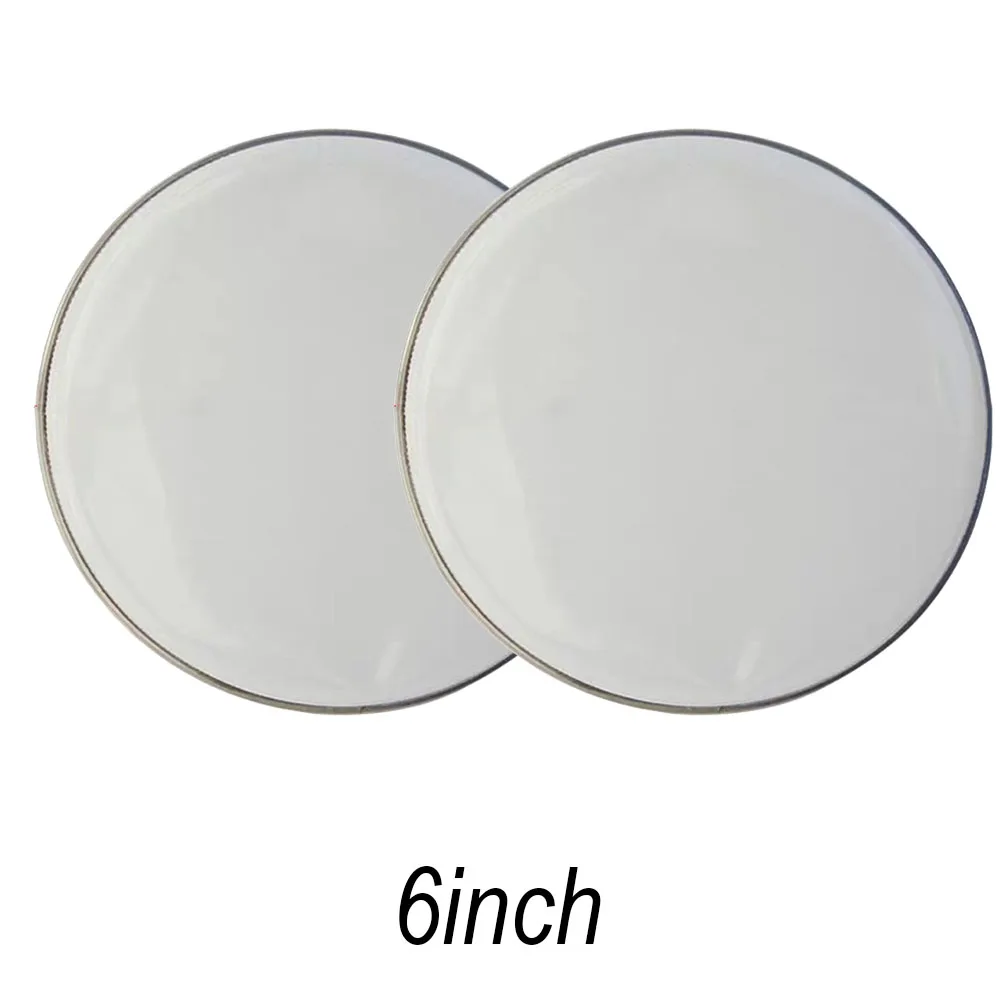 6/8/10/12Inch 2pcs White Drum Head Double-layer Oil Skin For Drum Sound Controlled 0.188mm Thickness Cap Drum Covers