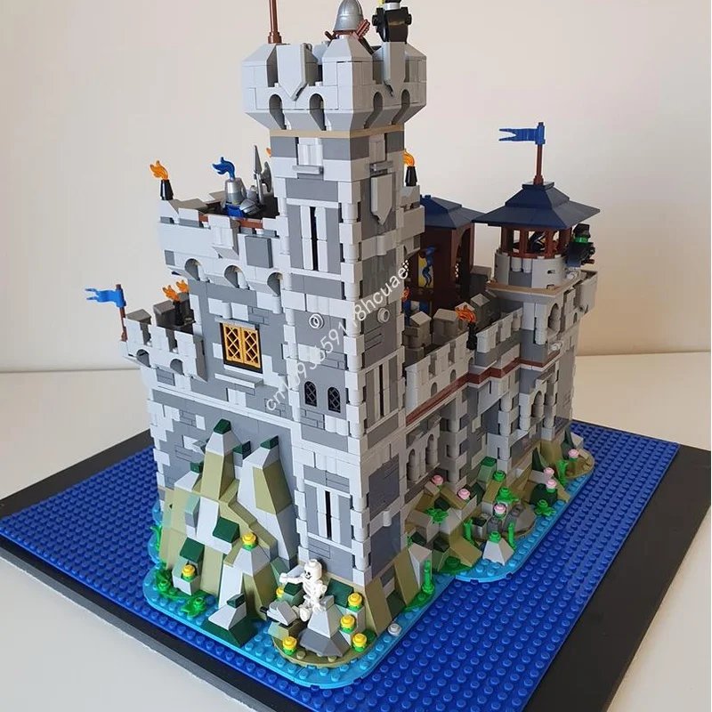 Blocs de construction de château de forteresse médiévale MOC, 3026 pièces, modèle de château, cadeau de noël, jouets d'architecture à assembler, brique créative à assembler soi-même