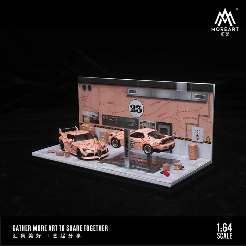 

(Pre-order) TIME MICRO MoreArt1:64 Diorama AutoMobile Repair Workshop PinkPig Martini Models