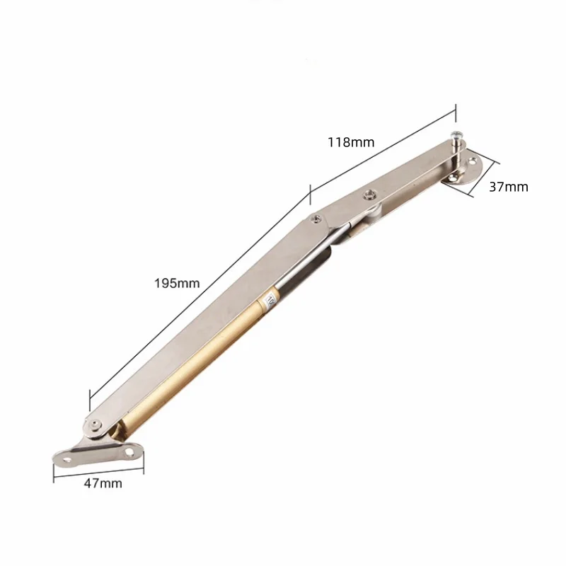 2pcs 60-100N Heavy-Duty Upward Flap Door Air Pressure Lever Soft Closing Slow Closing Cover Support Hinge Furniture Hardware