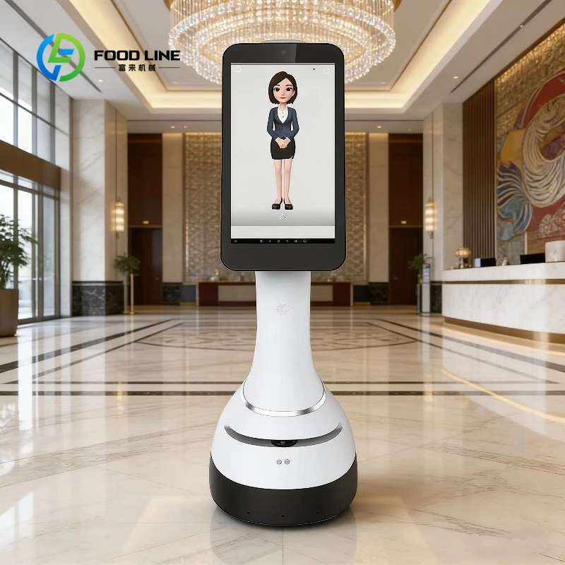 Customized AI Reception Guide Robot Self-Charging Video Display Walking for Exhibition Museum Showroom Interactive Robot