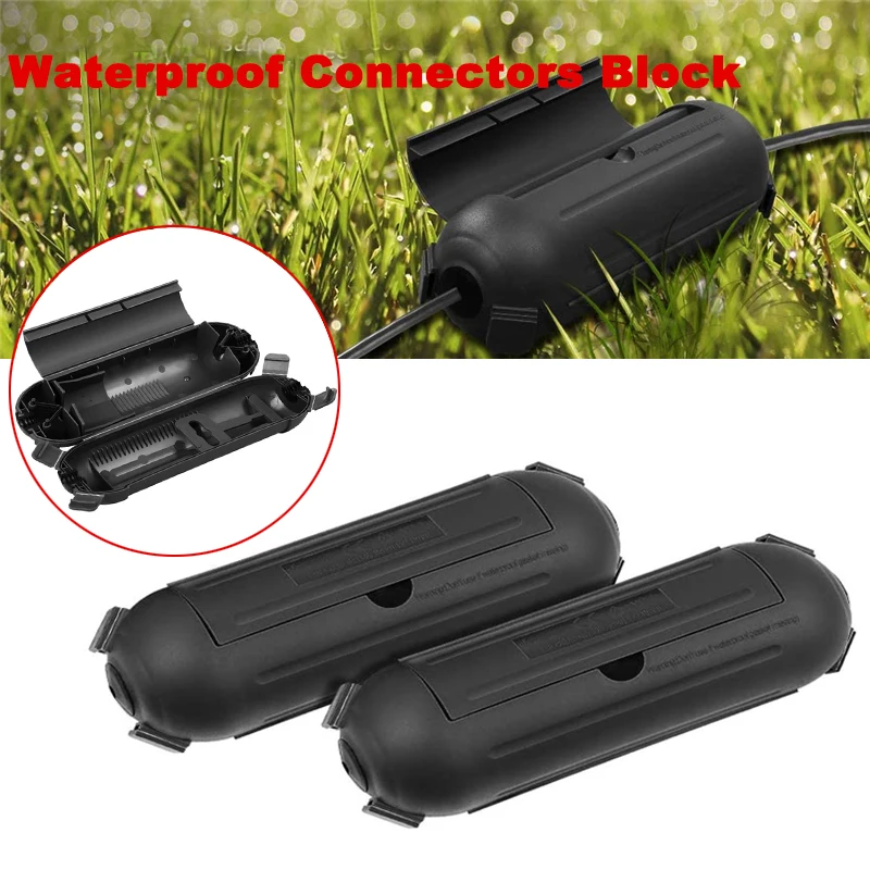 1PC Electrical Connectors Block Electrical Extension Cord Cable Protector Outdoor Safety Seal Waterproof PP Faston Connector