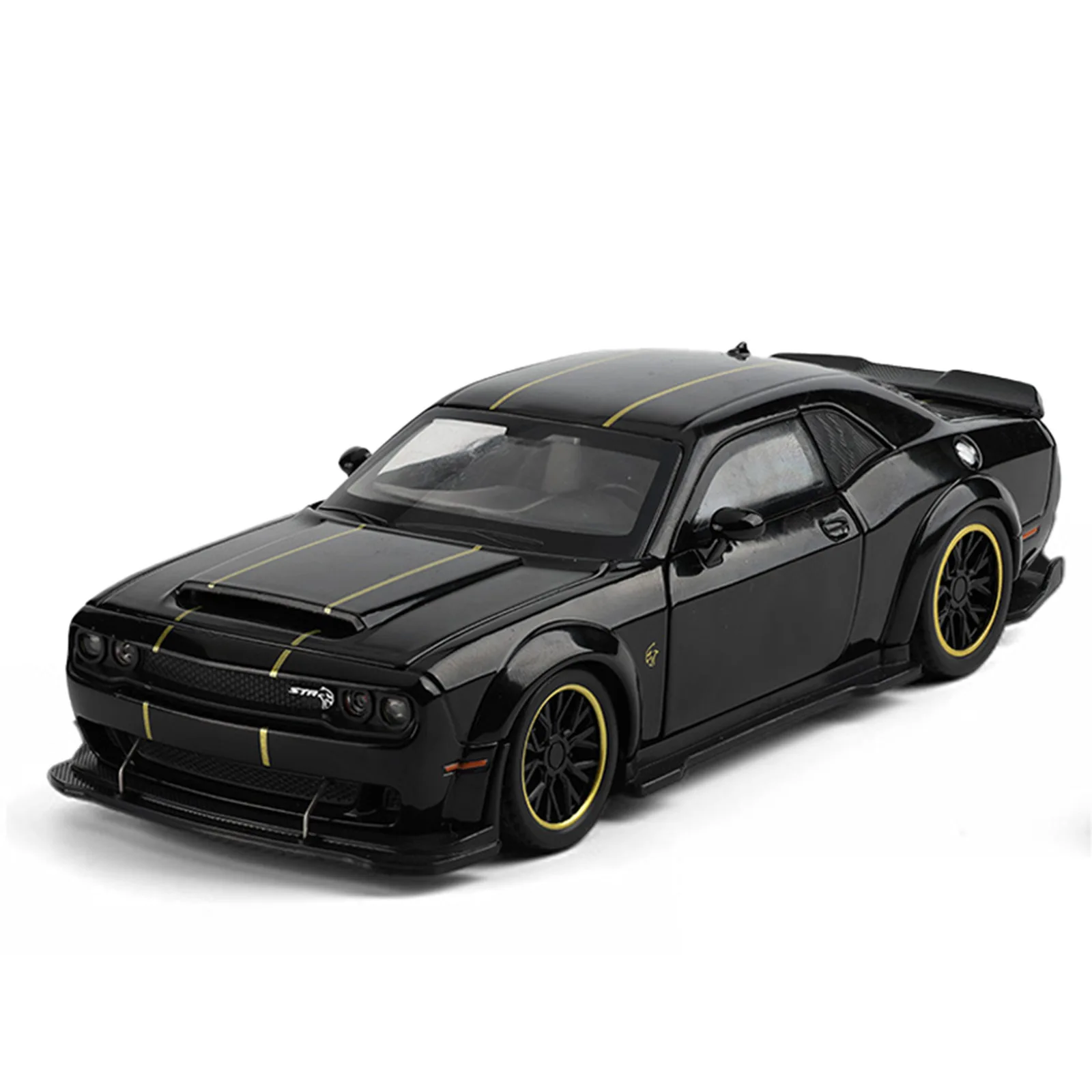 1: 32 Dodge Hellcat Modello di auto sportiva in lega Luce a sospensione Potenza Regalo per bambini Giocattolo per auto muscolare