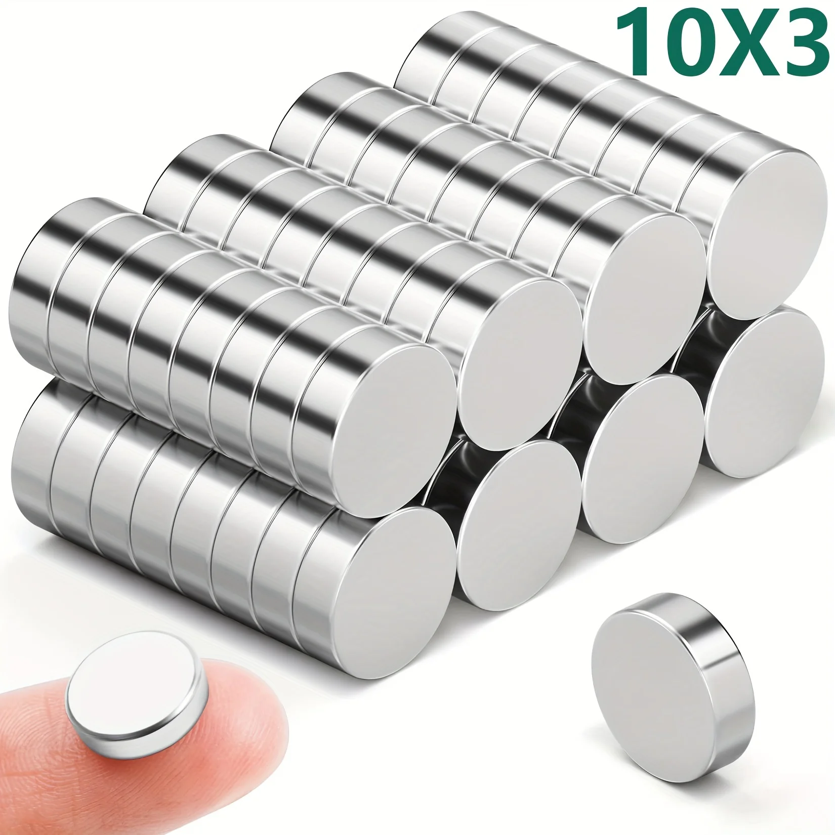 50/100/150 PCS Waterproof & Rustproof Refrigerator Magnets - 10x3mm Bulletin Board Discs for Outdoor, Bathroom, Garage, Kitchen