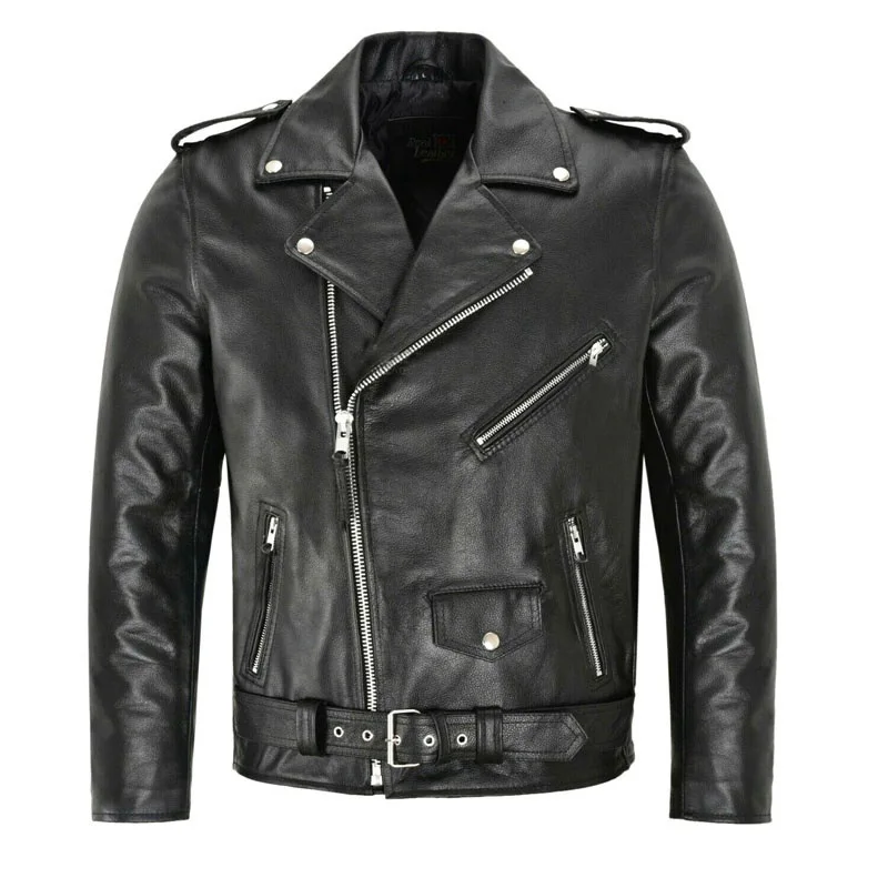 Men Pu Leather Jacket Motorcycle Fashion Slim Fit Stand Collar Pu Jacket Male Anti-Wind Motorcycle Lapel Diagonal Zipper Jackets