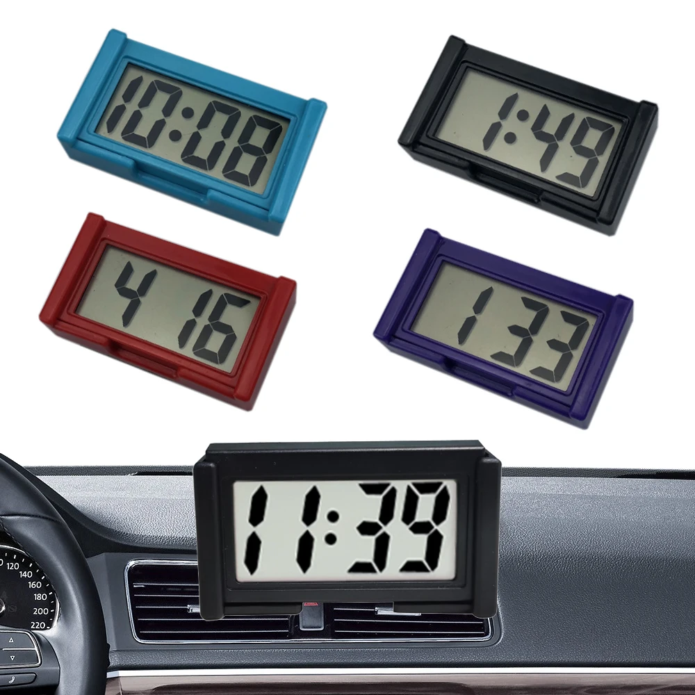 Car Electronic Clock Dashboard Time Electronic Digital Display Car Clock Self Adhesive Simple Digital Clock Car Accessories