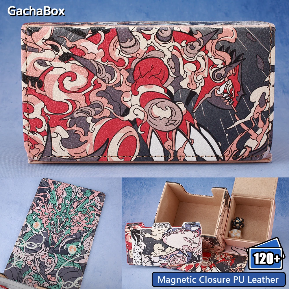 Super-Ancient PKM Deck Boxes Dicewinder for PTCG,Fits 100 Double-Sleeved Cards,Card Storage Deck Box for MTG TCG YGO OPCG DTCG