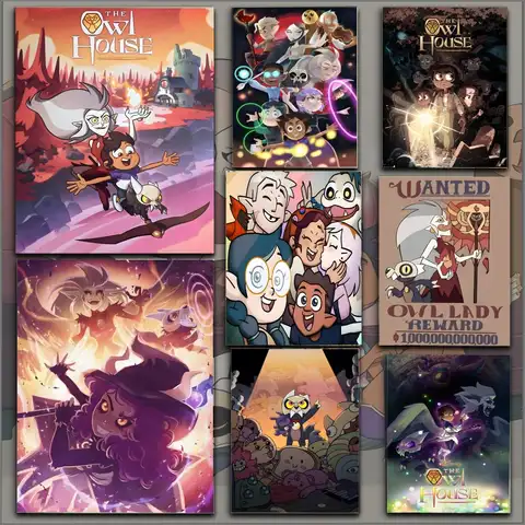 MINISO The O-Owl House Anime Poster HD Anime Hot Theme Singer/OST/Movie-Waterproof Self-Stick Home Decor