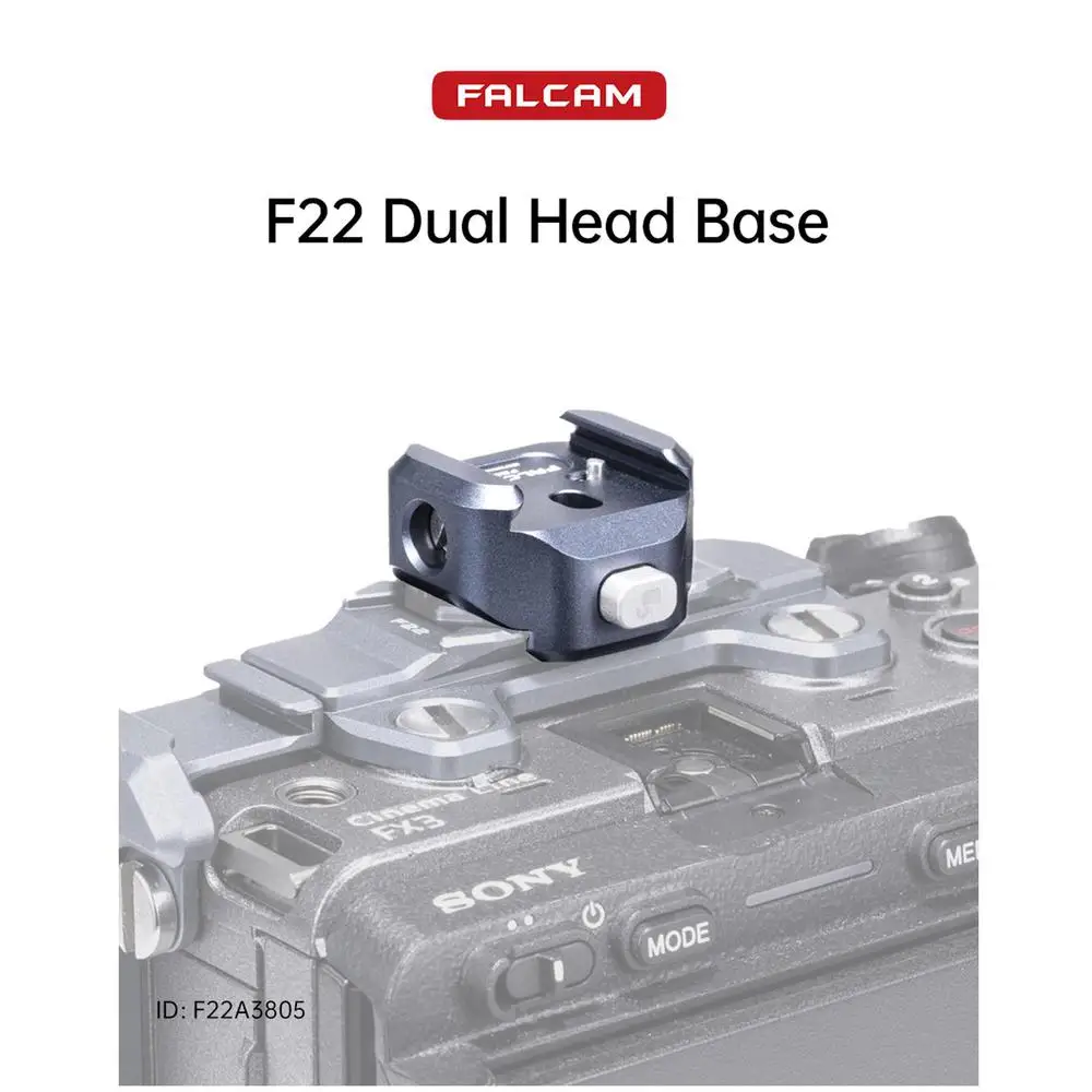 FALCAM F22A3805 F22 Dual Head Base Quick Release Plate Stable & ทนทาน Extension Mount สําหรับกล้อง CageMonitor เครื่องส่งสัญญาณวิดีโอ