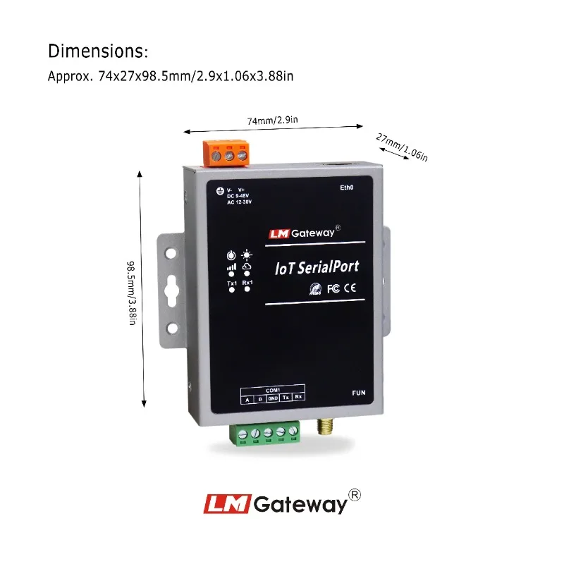 WiFi remoto IoT Edge Computing Gateway IO MQTT Modbus Gateway RS485/232/Ethernet Modbus RTU a dispositivo industriale TCP