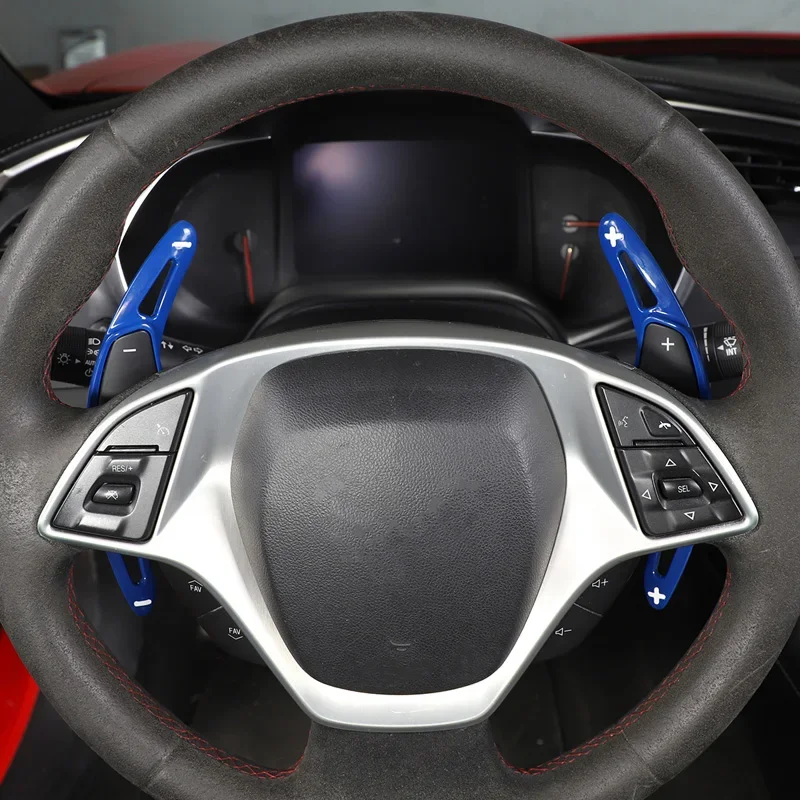 

For 2014-19 Chevrolet Corvette C7 Aluminum Alloy Car Styling Car Steering Wheel Paddle Shifter Extensions Shift Auto Accessorie