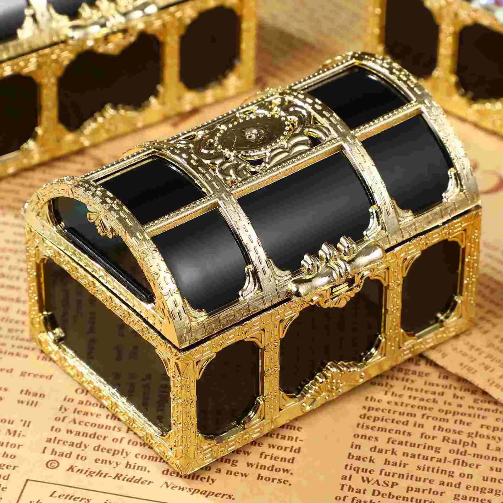 12 Pcs Treasure Chest Sugar Box Prizes Pirate Chests for Kids Classroom Case Boxes Halloween Mini