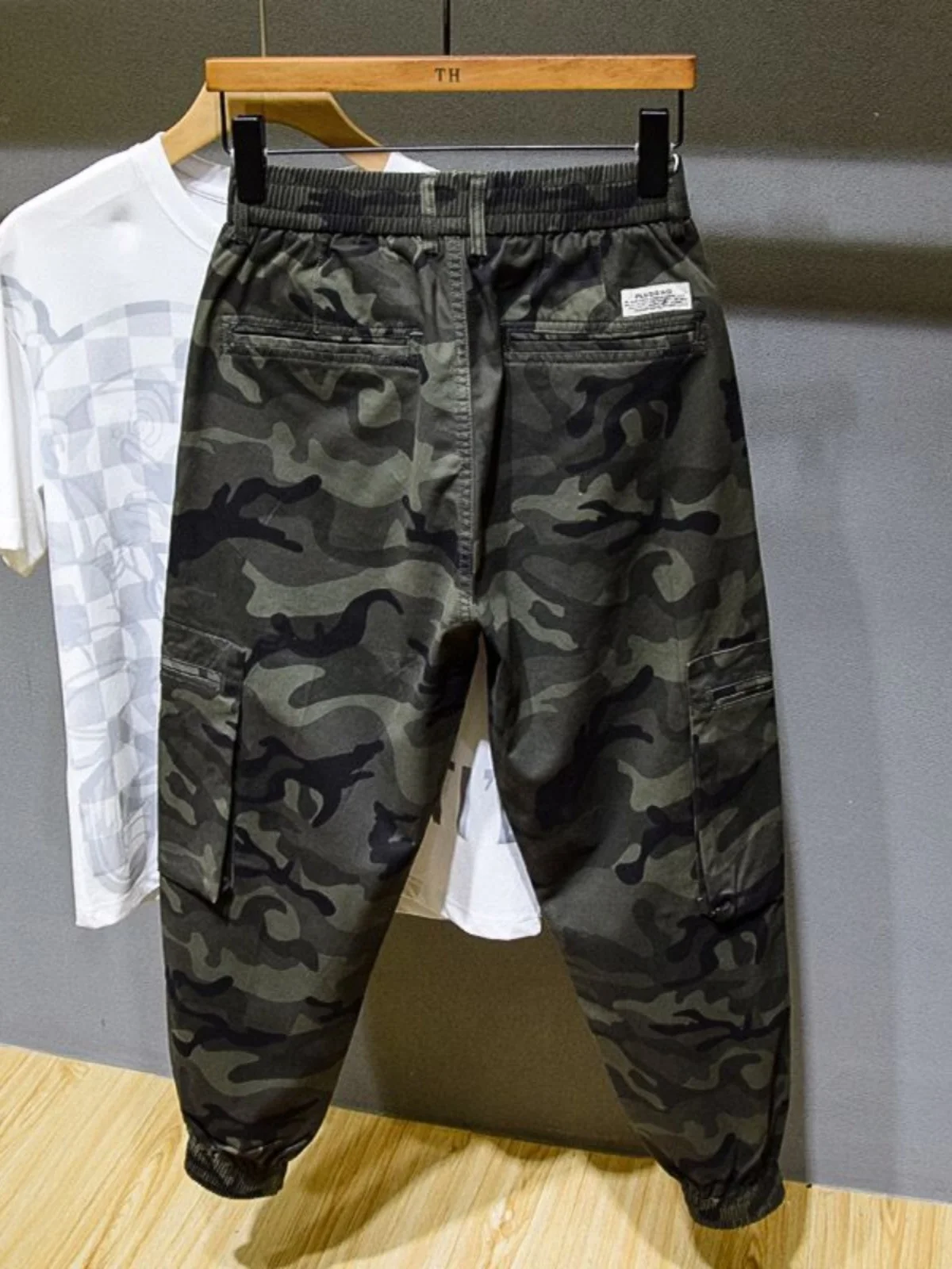 IT Ins التمويه العمل السراويل الرجال الأمريكية الرجعية القطن الخالص Waed فضفاض مكبل بناطيل كاجوال متعدد كيت الترفيه بنطلون #2