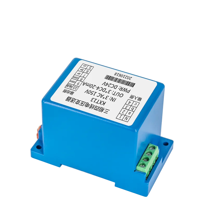 4-20mA Voltage Sensor 0-10V 0-5V Output 3 Phase 3 Wire Voltage Transducer AC 0-500V Input DC 24V Voltage Transducer Transmitter