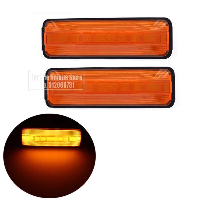 2PCS Car Turn Signal Brake Rear Warning Tail Light 18 LED Truck Lorry Trailer Side Marker Indicators Lamp 24V 12V