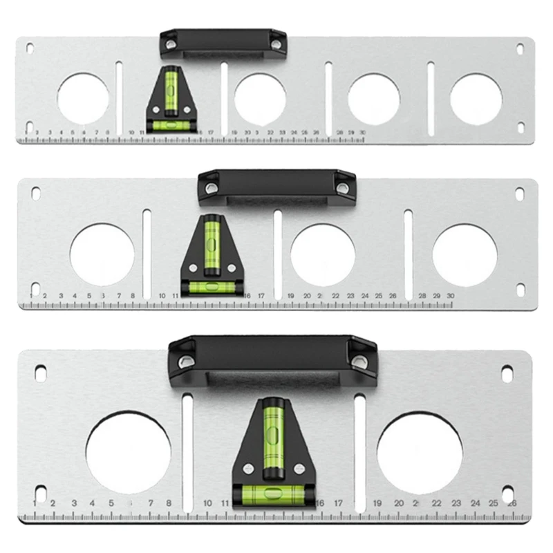 X37E Template Drawing Tool Electrician Socket Drawing Locator Rulers with Bubble Layout Tool Wire Constructions Tool