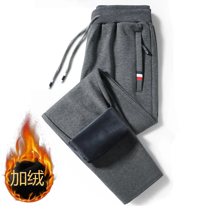 Winter Mens Knitted Sweat Joggers High Quality Cotton Men Elastic Waist Pants Long Fitness Sportswear Trousers Plus Size 8XL