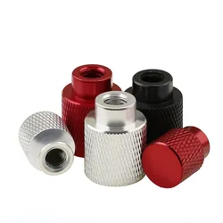 1Pcs M6 M8 M10 Aluminum Alloy Blind Hole Hand Nut Knurled Step Nut With Collar Thumb Nuts Black Red Silver