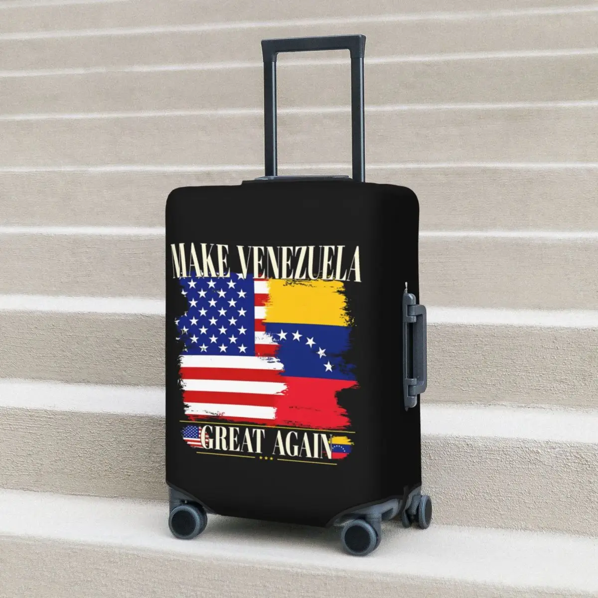 

Чехол для чемодана с флагом Венесуэлы «Сделаем Венесуэлу снова великой» – защитный чехол для багажа для путешествий и отпуска