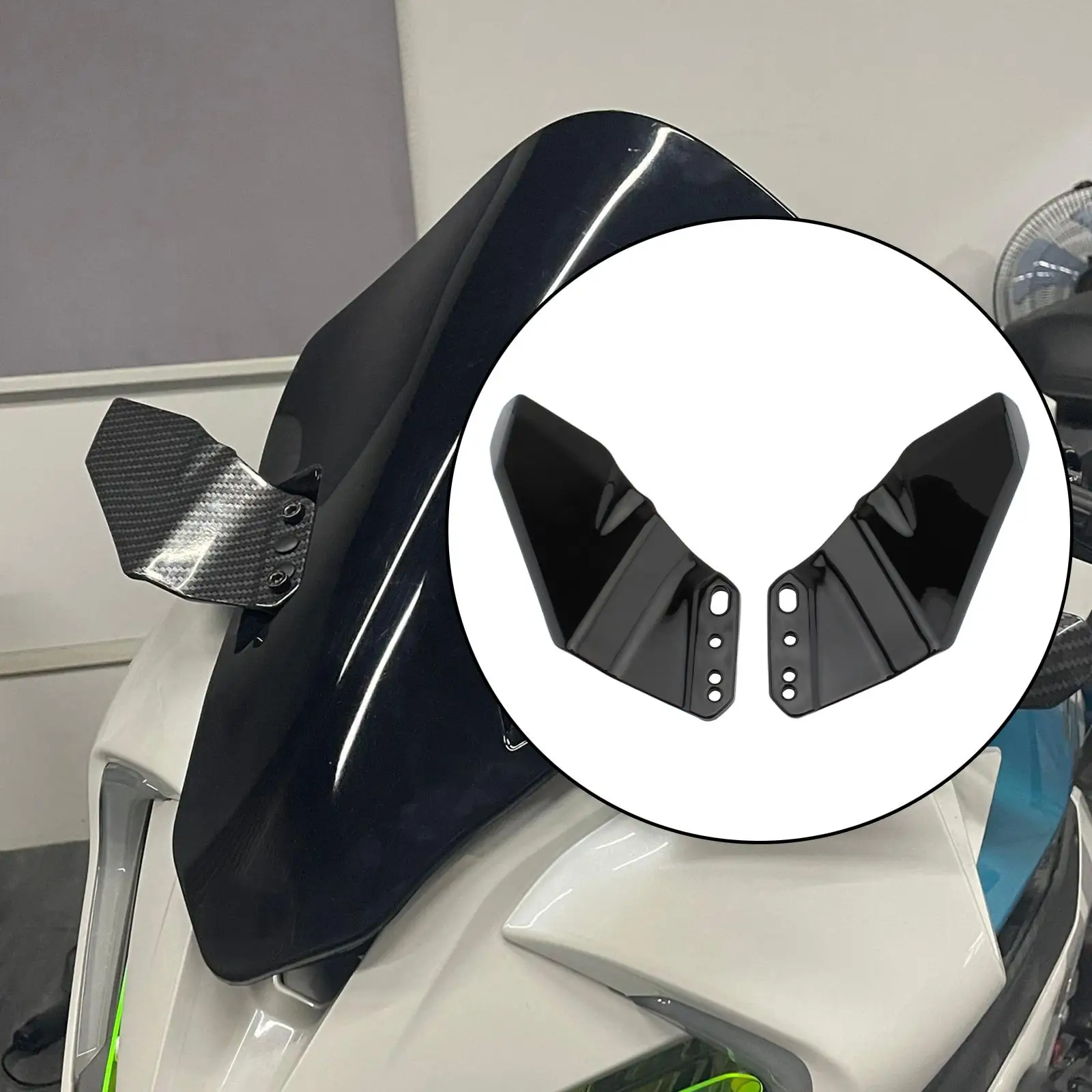 2 Pieces ABS Aerodynamic Winglet Accessories Supplies Wing Kit Fit for Kawasaki 250 300 400 650 R CBR600F3 CBR250R CBR500R