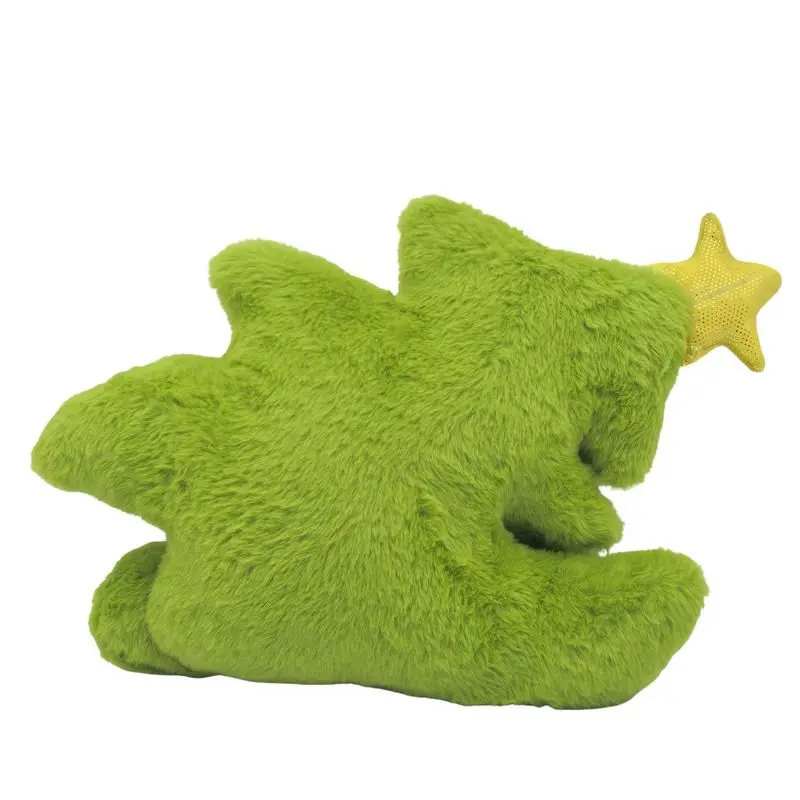 Cuscino di peluche natalizio Cuscino di mostro sfocato verde con morbido peluche Caratteristica regalo di festa per bambini Adulti Decorazioni per la casa