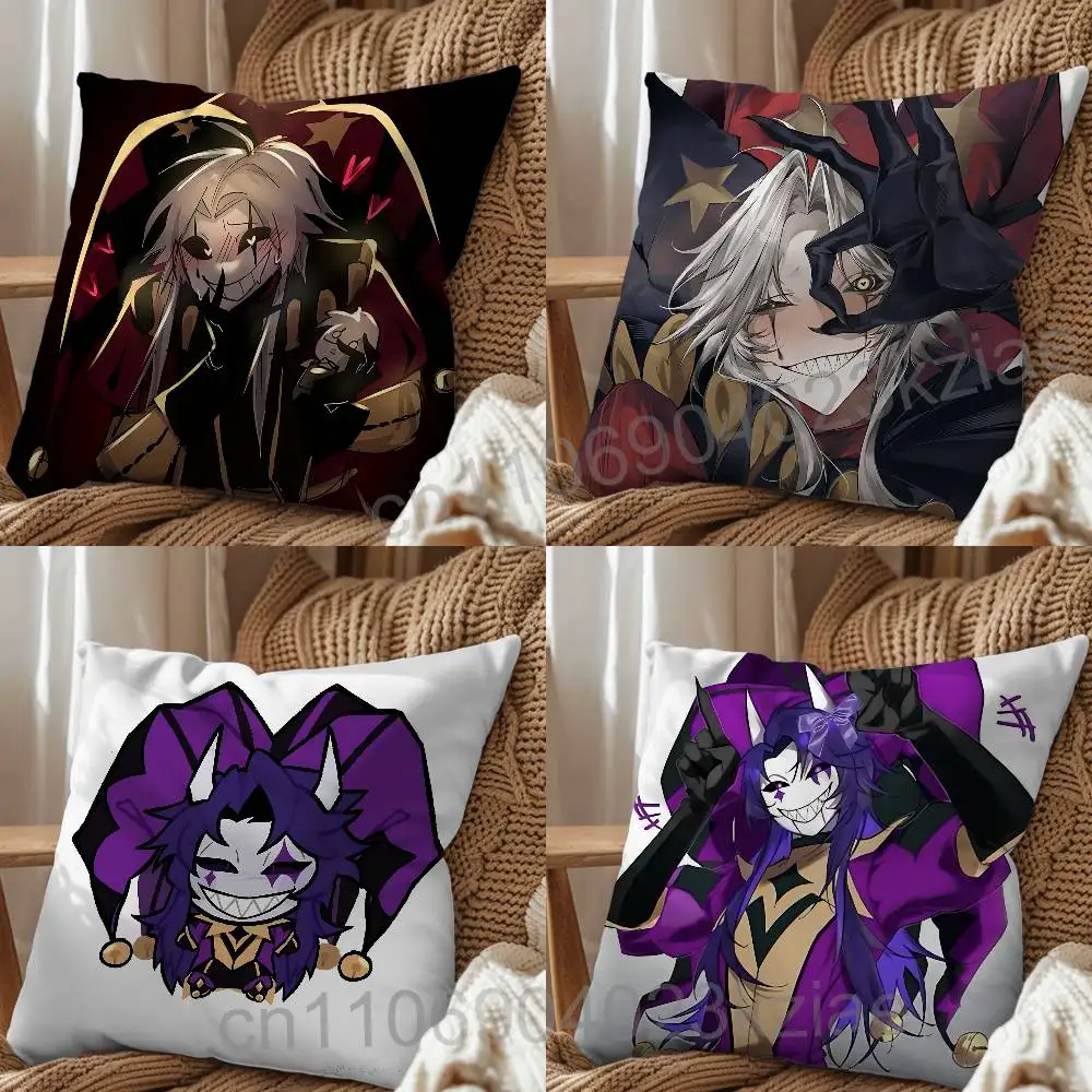 

purple Jester Pierrot Freak Circus Pillow Case Office Cushions Suitable For Sofa Car Bedroom Decorative Cushion Cover