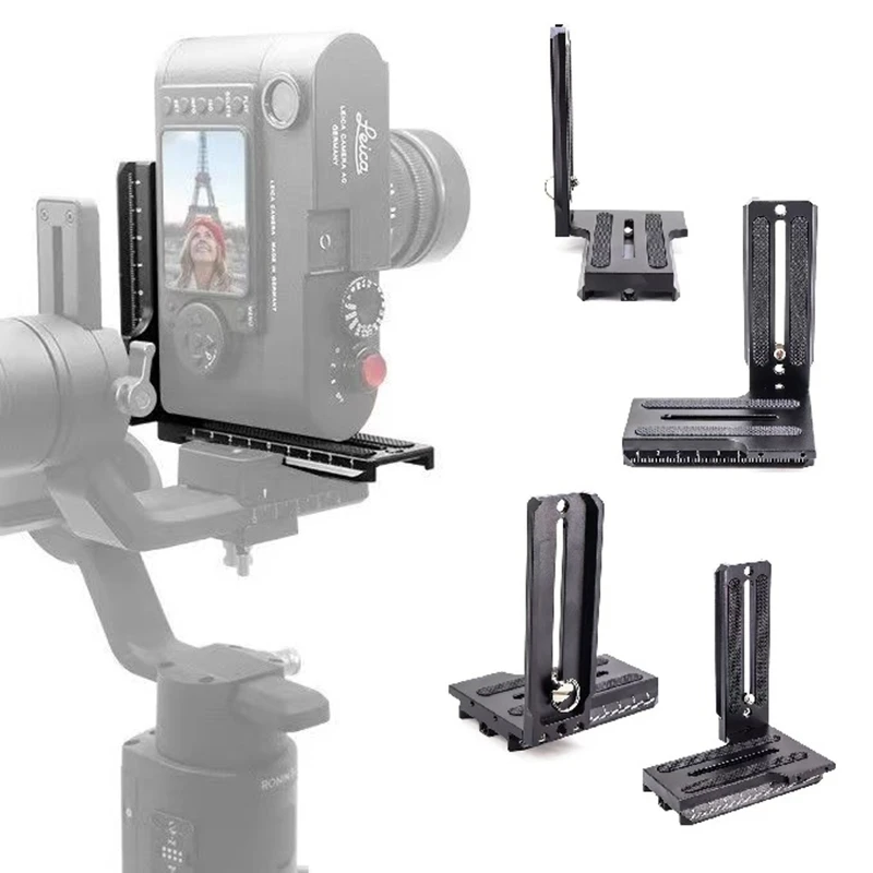 Suporte de Montagem Vertical para Estabilizadores DJI Ronin-S RSC2 RS2/3/4 e Zhiyun Weebill-S/2/3 Crane 2/3, Placa de Liberação Rápida em L